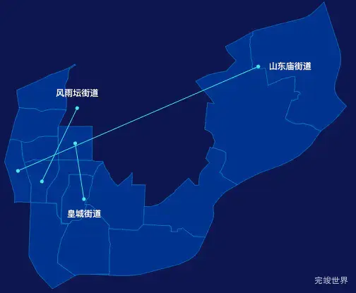 echarts沈阳市沈河区geoJson地图自定义引导线